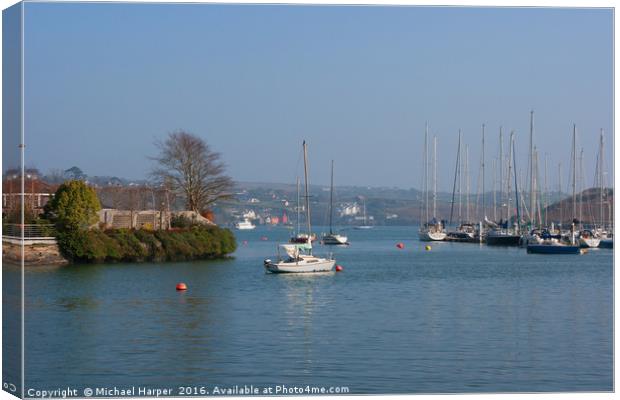 Kinsale Harbor in the in the South of Ireland Canvas Print by Michael Harper