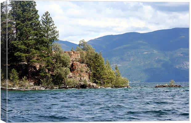 Flathead Lake Canvas Print by Larry Stolle