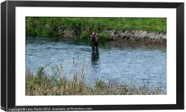 Elk or Wapiti Canvas Print by Larry Stolle