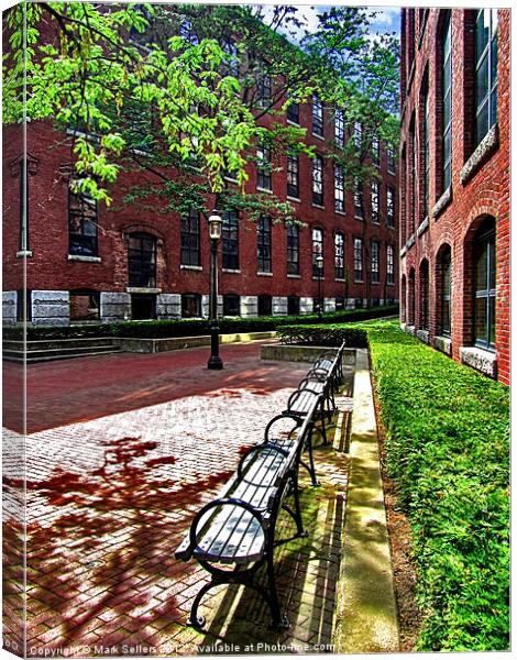 Boott Mill Courtyard Canvas Print by Mark Sellers