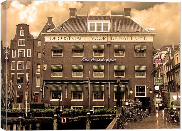 The Grasshopper Hotel -- November in Amsterdam SEP Canvas Print by Mark Sellers