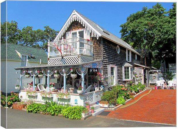 Oak Bluffs Gingerbread Cottages (9) Canvas Print by Mark Sellers