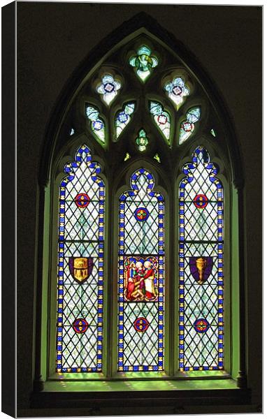 South Stained Glass Window Christ Church Cathedral Canvas Print by Mark Sellers