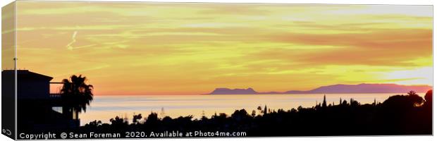 Gibraltar at Sunset Canvas Print by Sean Foreman