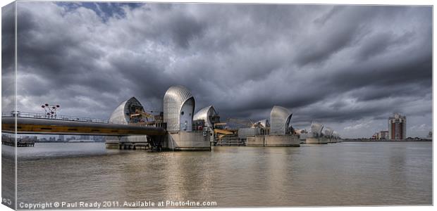 Streching Across the Thames Canvas Print by Paul Ready