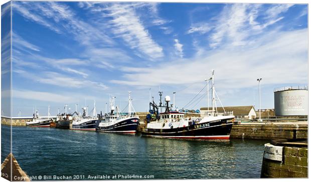 Peterhead Fishing Trawlers Canvas Print by Bill Buchan