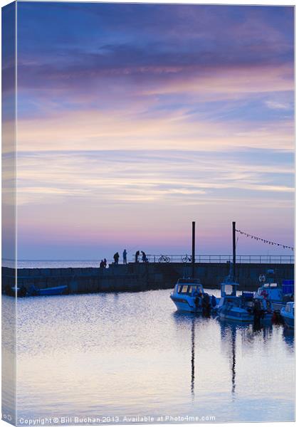 Blue Sunset Cairnbulg Canvas Print by Bill Buchan