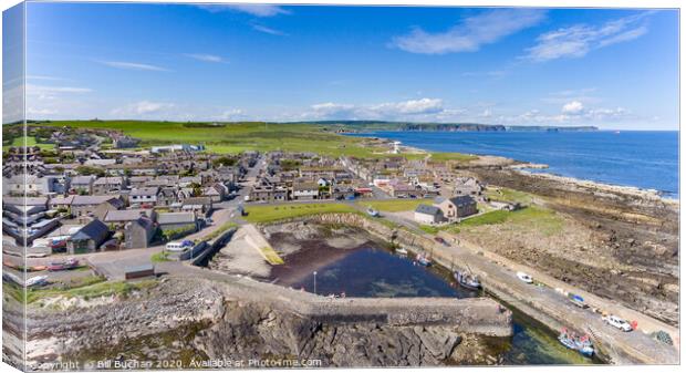 Rosehearty Harbour and Coast Line Canvas Print by Bill Buchan