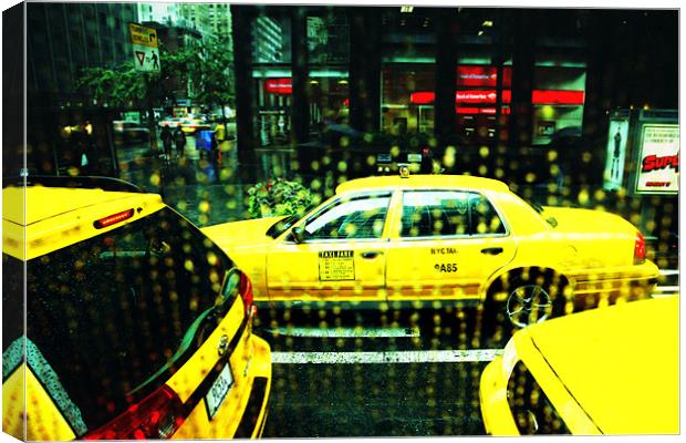 New York Cabs Canvas Print by david harding