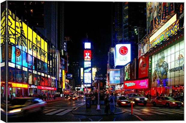 Times Square Canvas Print by david harding