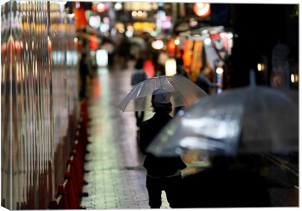  Tokyo Rain Canvas Print by david harding