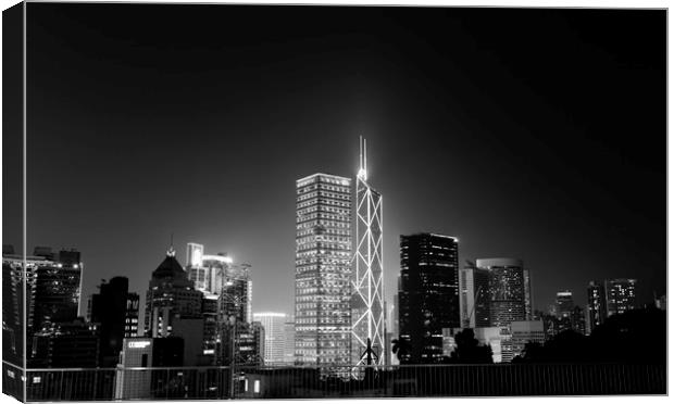 Hong Kong Financial District Canvas Print by david harding