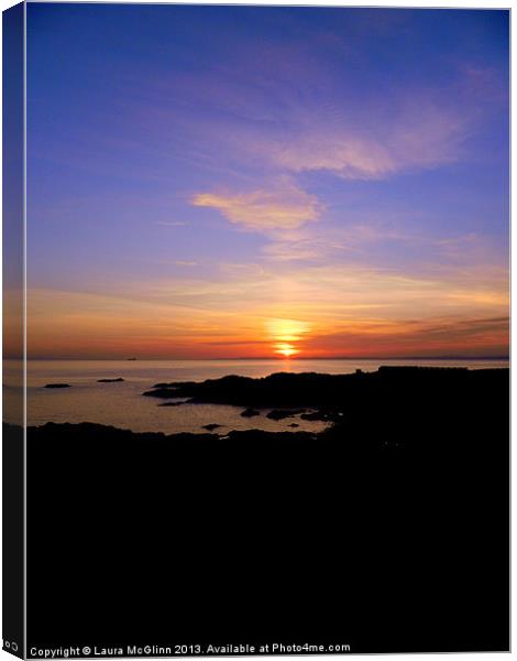 Earlsferry Sunset Canvas Print by Laura McGlinn Photog