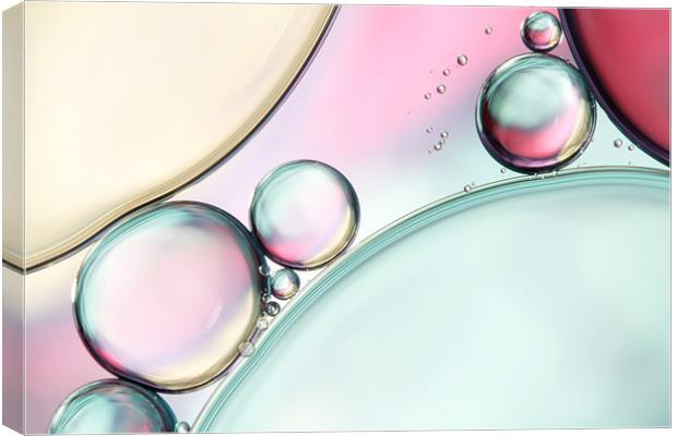 Aqua Fresh Bubble Abstract Canvas Print by Sharon Johnstone
