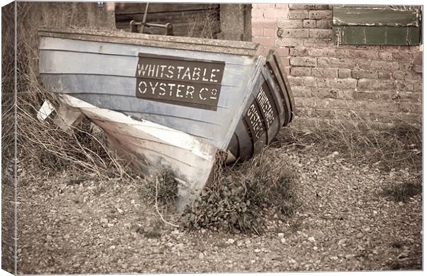 Whitstable Oyster Boat Canvas Print by Robert Coffey