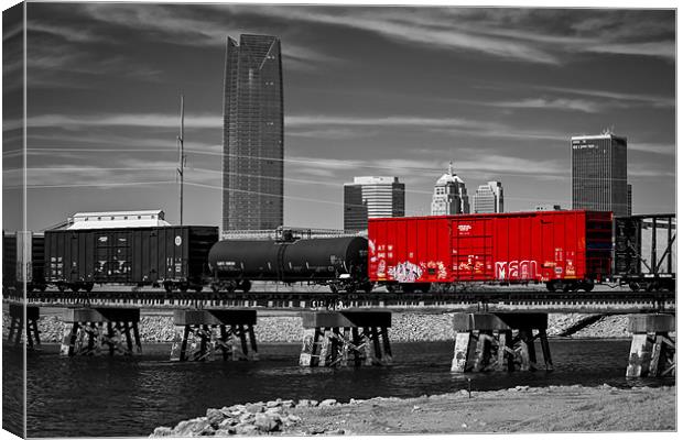 The Red Box Car Canvas Print by Doug Long