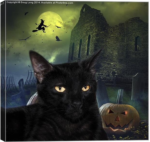 The Witches Cat Canvas Print by Doug Long