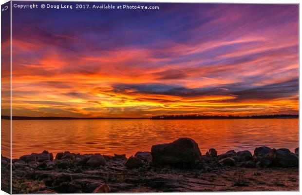 Red Sunset Canvas Print by Doug Long