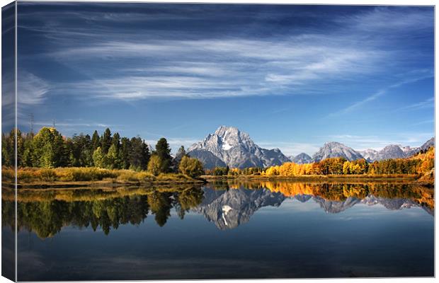 Oxbow Reflections Canvas Print by Dennis Hirning