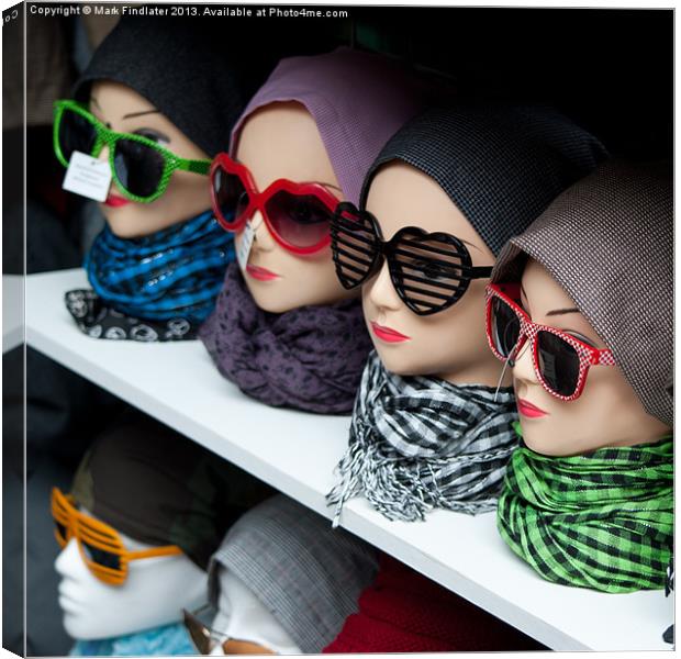 Scarfs and Sunglasses Canvas Print by Mark Findlater