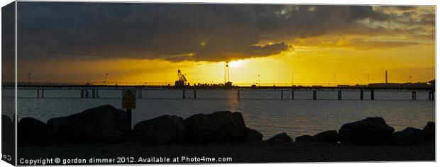 Refined Sunrise Hythe and Fawley Canvas Print by Gordon Dimmer