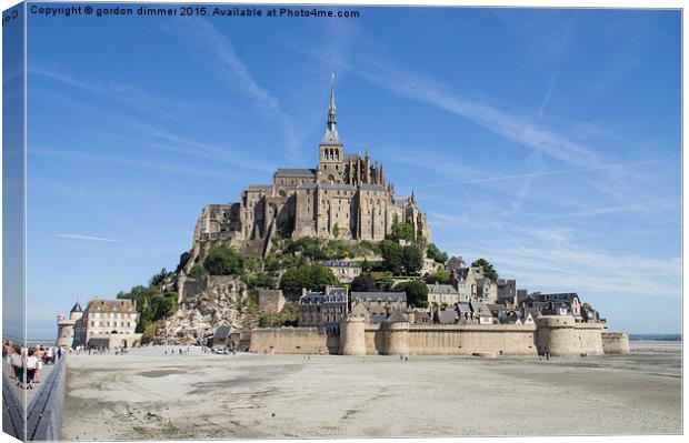  Le Mont Saint Michel  Canvas Print by Gordon Dimmer