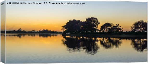 A Serene Sunset at Hatchet Pond Canvas Print by Gordon Dimmer