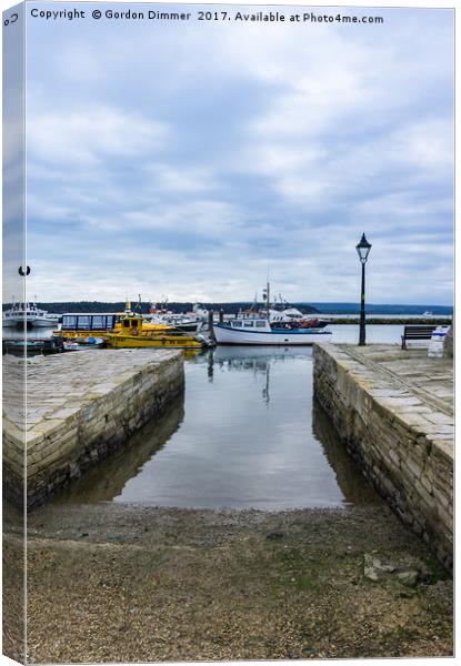The Public Slipway at Poole Quay Canvas Print by Gordon Dimmer