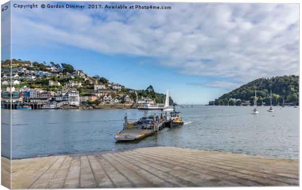 The Dartmouth Ferry to Kingswear Canvas Print by Gordon Dimmer