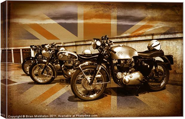 Cafe Racers on Chelsea Bridge Canvas Print by Brian Middleton