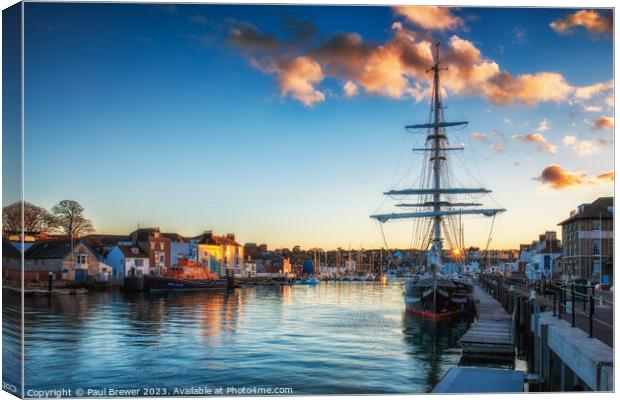 TS Royalist Weymouth Canvas Print by Paul Brewer