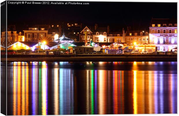 Weymouth Sea Lights Canvas Print by Paul Brewer