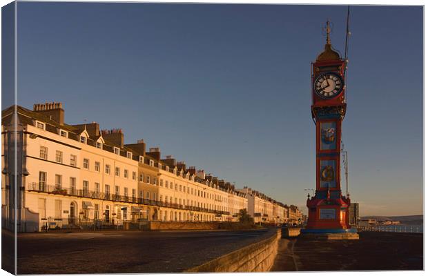 Weymouth Clock Canvas Print by Paul Brewer