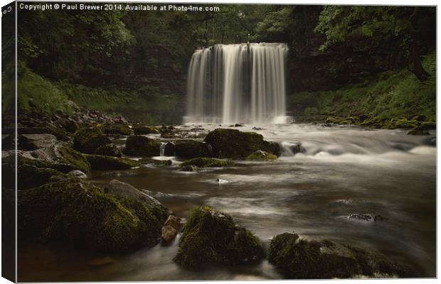 Sgwd yr Eira, Falls of Snow Canvas Print by Paul Brewer