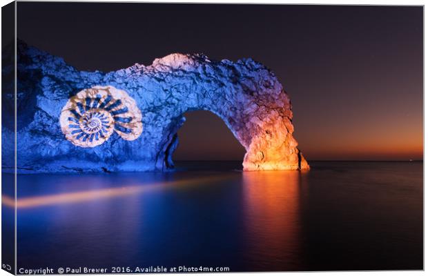 Durdle Door  Canvas Print by Paul Brewer