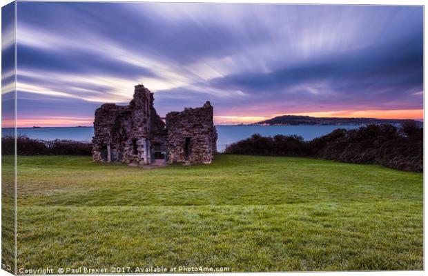 Sandsfoot Castle Weymouth Canvas Print by Paul Brewer
