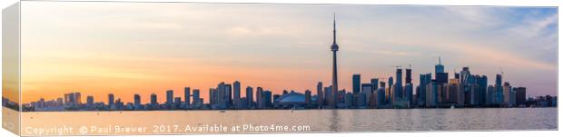Toronto CN Tower Canvas Print by Paul Brewer