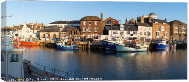 Weymouth Harbour New Years Day Canvas Print by Paul Brewer