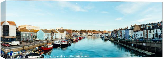 Weymouth Harbour panorama  Canvas Print by Paul Brewer
