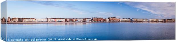 Weymouth Seafront Panoramic Canvas Print by Paul Brewer