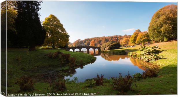 Stourhead Gardens Wiltshire Canvas Print by Paul Brewer