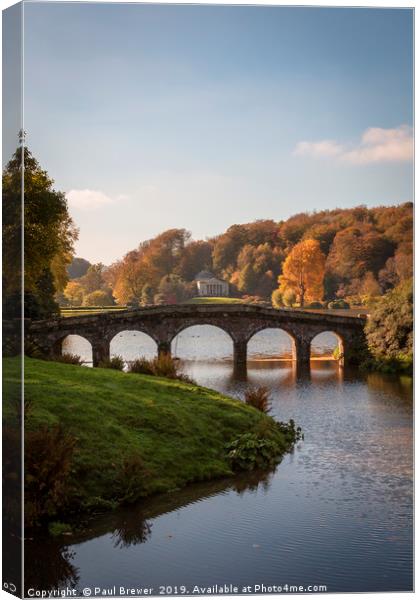 Stourhead Gardens Wiltshire Canvas Print by Paul Brewer