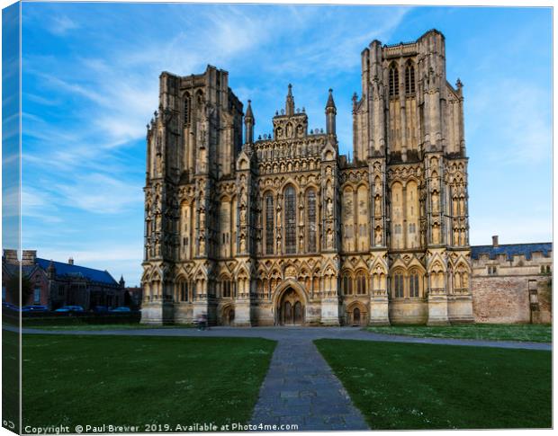 Wells Cathedral Canvas Print by Paul Brewer