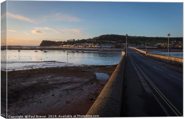 Shaldon and Teignmouth Canvas Print by Paul Brewer