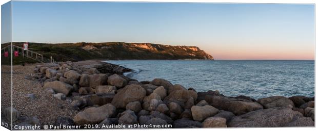 Ringstead Bay  Canvas Print by Paul Brewer