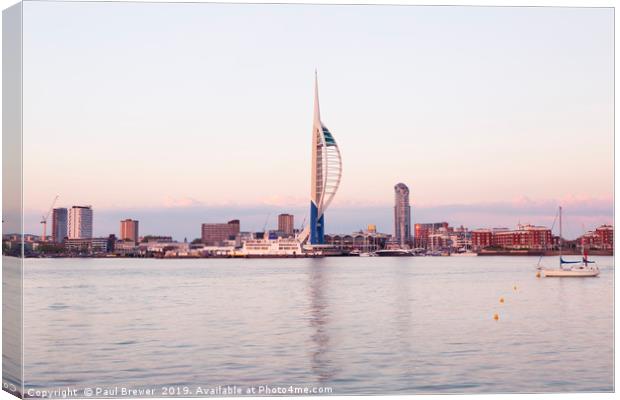 Spinnaker Tower From Gosport Canvas Print by Paul Brewer