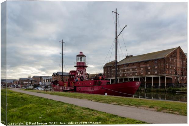Sula Lightship Gloucester Canvas Print by Paul Brewer