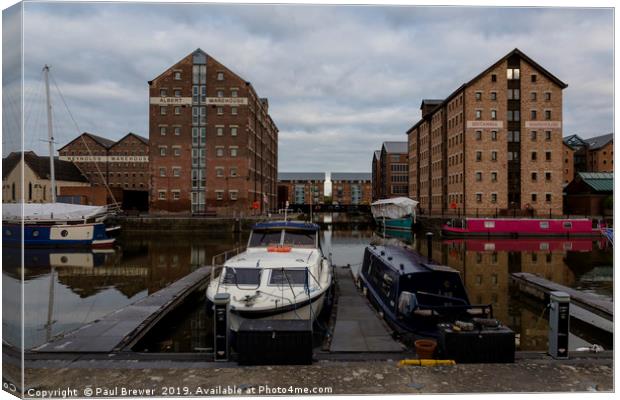 Gloucester Docks  Canvas Print by Paul Brewer