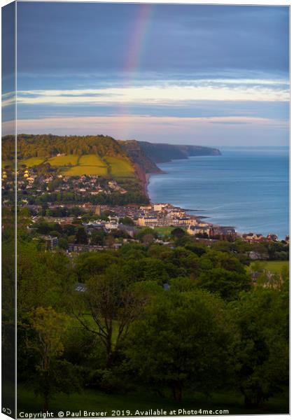 Sidmouth after the storm Canvas Print by Paul Brewer