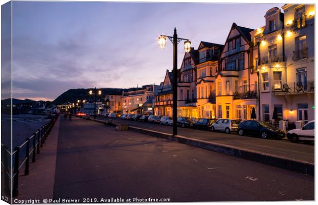 Evening in Sidmouth Canvas Print by Paul Brewer
